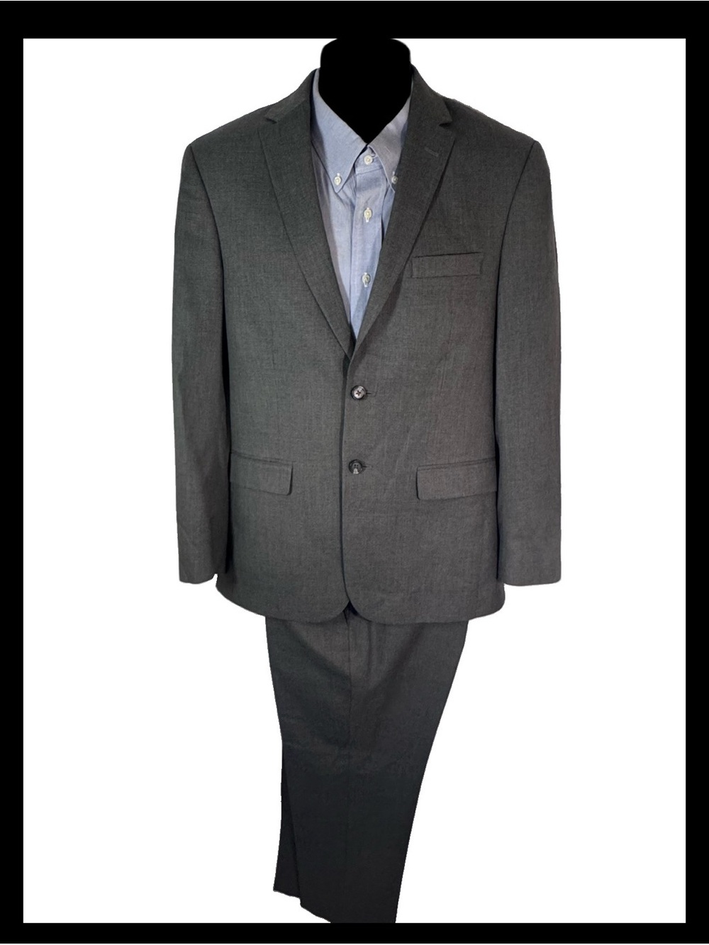 Jos. A. Bank Slim Fit Men's Charcoal Gray Two-Button Suit 39R